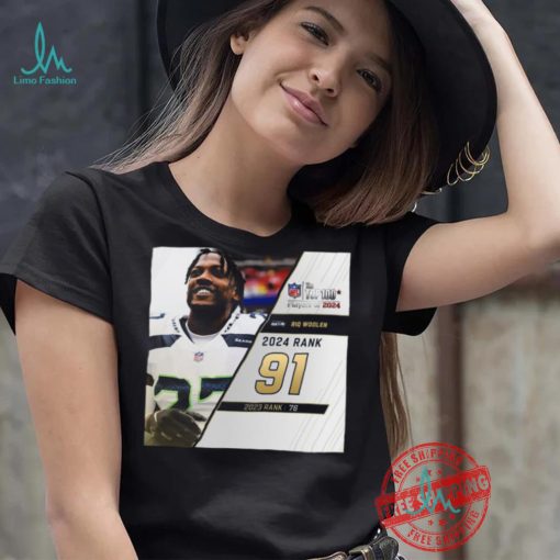Riq Woolen Rank 91 The NFL Top 100 Players Of 2024 T Shirt