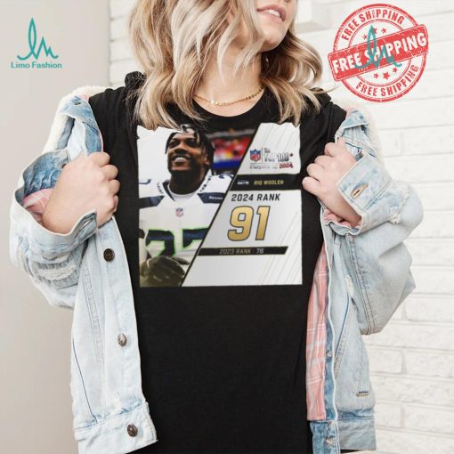 Riq Woolen Rank 91 The NFL Top 100 Players Of 2024 T Shirt