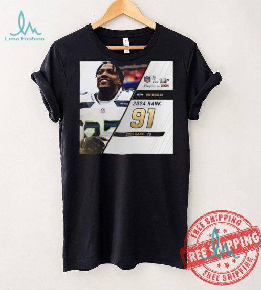 Riq Woolen Rank 91 The NFL Top 100 Players Of 2024 T Shirt