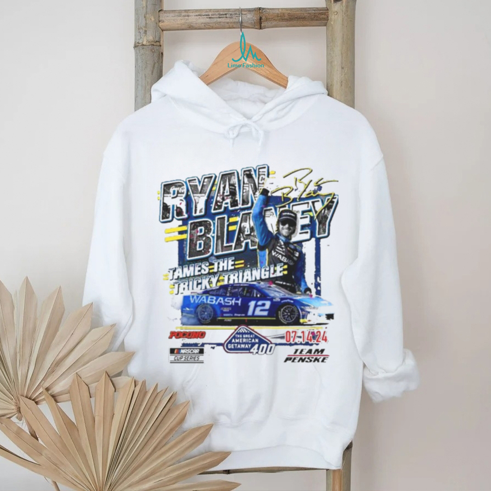 Ryan Blaney Checkered Flag Sports Heather Gray 2024 The Great American Getaway 400 Race Winner T shirt Ryan Blaney Checkered Flag Sports Heather Gray 2024 The Great American Getaway 400 Race Winner T shirt