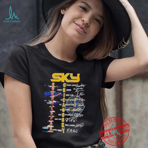 SKY Chicago Sky basketball women’s all team signatures shirt
