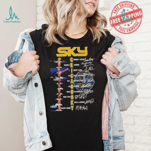 SKY Chicago Sky basketball women’s all team signatures shirt
