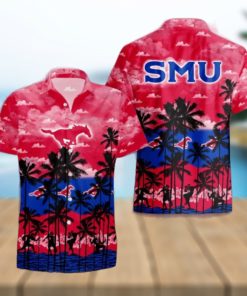 SMU Mustangs Palms Tree Hawaiian Shirt