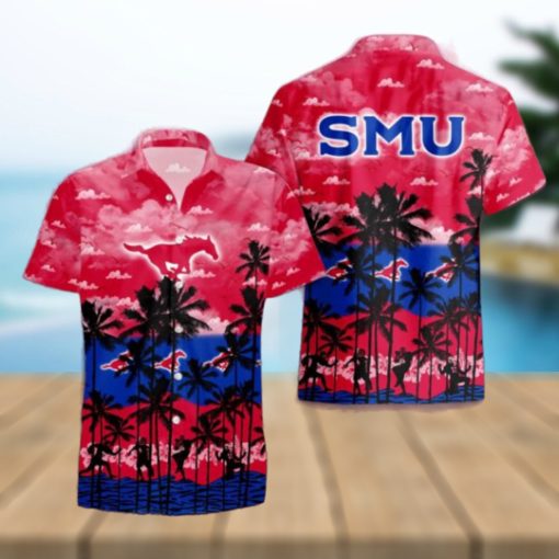 SMU Mustangs Palms Tree Hawaiian Shirt