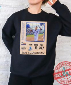Sam Kulasingam was drafted with the 377th pick in the 13th round by Kansas City Royals shirt