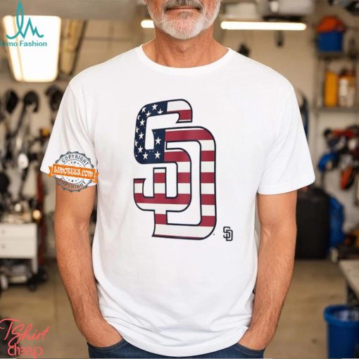 San Diego Padres S D logo x Flag of the United States shirt