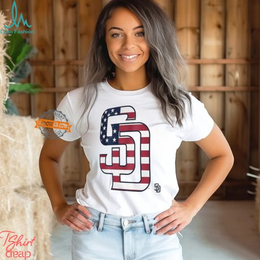 San Diego Padres S D logo x Flag of the United States shirt