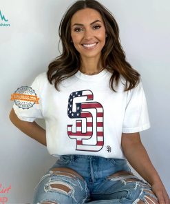 San Diego Padres S D logo x Flag of the United States shirt