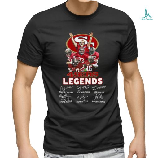 San Francisco 49ers Players Legends Signatures T Shirt