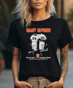 San Francisco Giants Orlando Cepeda Willie Mays Giant Gunner T Shirt