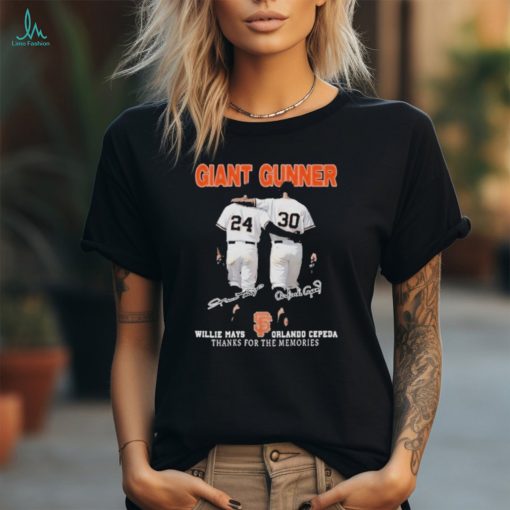 San Francisco Giants Orlando Cepeda Willie Mays Giant Gunner T Shirt