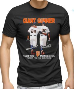 San Francisco Giants Orlando Cepeda Willie Mays Giant Gunner T Shirt