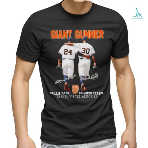 San Francisco Giants Orlando Cepeda Willie Mays Giant Gunner T Shirt