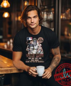 San Francisco Giants Willie Mays The Say Hey Kid 1931 2024 Signature Thank You For The Memories Unisex T Shirt, hoodie, sweater, long sleeve and tank top San Francisco Giants Willie Mays The Say Hey Kid 1931 2024 Signature Thank You For The Memories Unisex T Shirt