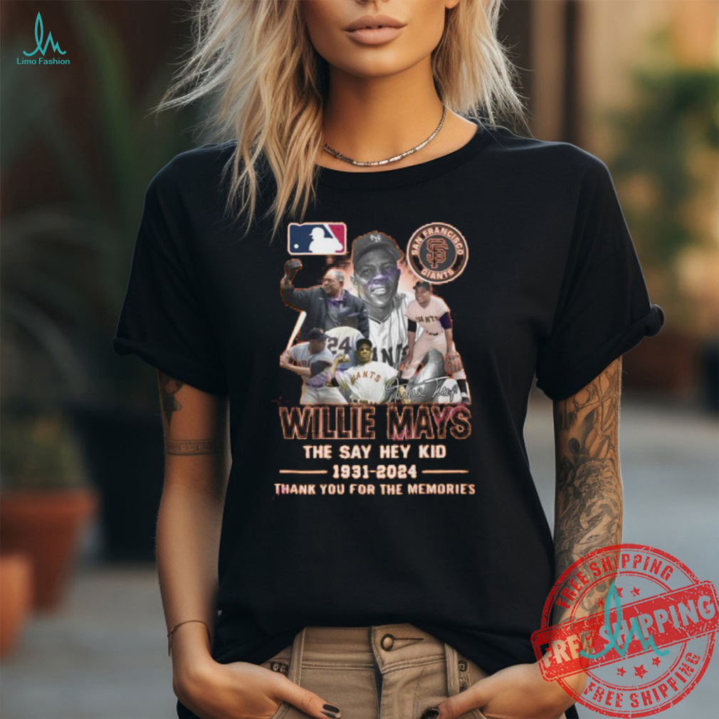 San Francisco Giants Willie Mays The Say Hey Kid 1931 2024 Signature Thank You For The Memories Unisex T Shirt San Francisco Giants Willie Mays The Say Hey Kid 1931 2024 Signature Thank You For The Memories Unisex T Shirt