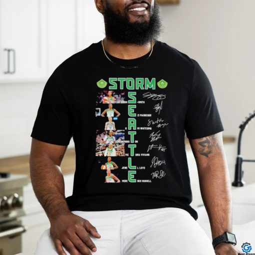 Seattle Storm Women’s Basketball Greatest Players Signatures T Shirt
