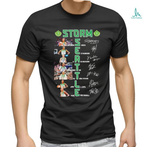 Seattle Storm Women’s Basketball Greatest Players Signatures T Shirt