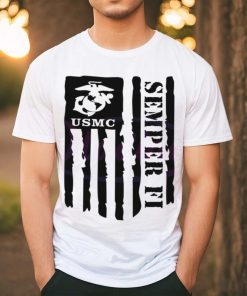Semper FI US Marine Corp Veteran Flag shirt