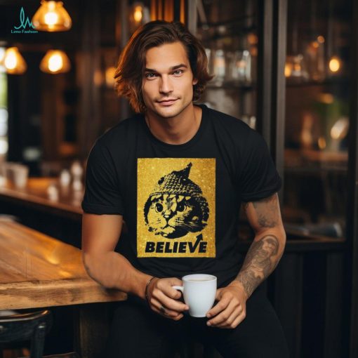 Shark Cat Solana Believe Gold Tee Shirt