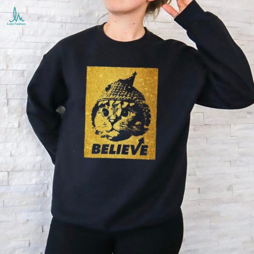 Shark Cat Solana Believe Gold Tee Shirt