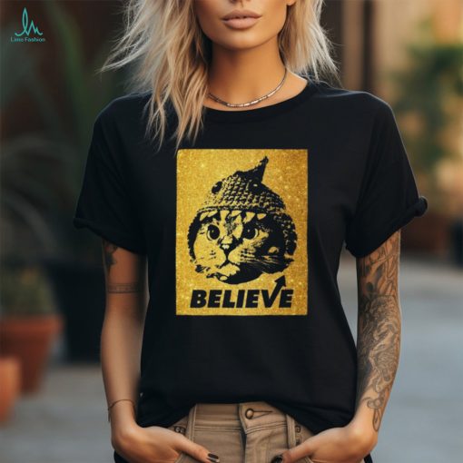Shark Cat Solana Believe Gold Tee Shirt