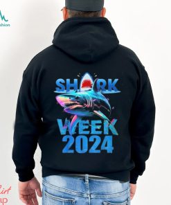 Shark Week 2024 Shirt Shark Fin 2024 Week Passion For Shark Lover Ocean Wildlife Shirt