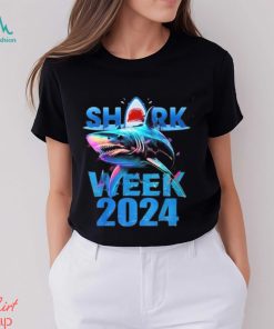 Shark Week 2024 Shirt Shark Fin 2024 Week Passion For Shark Lover Ocean Wildlife Shirt