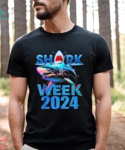 Shark Week 2024 Shirt Shark Fin 2024 Week Passion For Shark Lover Ocean Wildlife Shirt