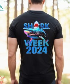 Shark Week 2024 Shirt Shark Fin 2024 Week Passion For Shark Lover Ocean Wildlife Shirt