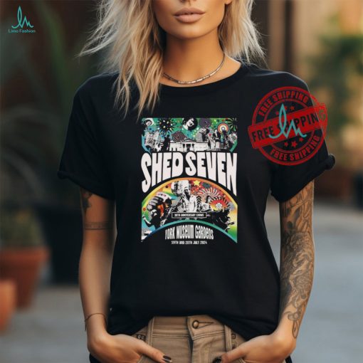 Shed Seven 19th And 20th July 2024 Museum Gardens York Poster Shirt
