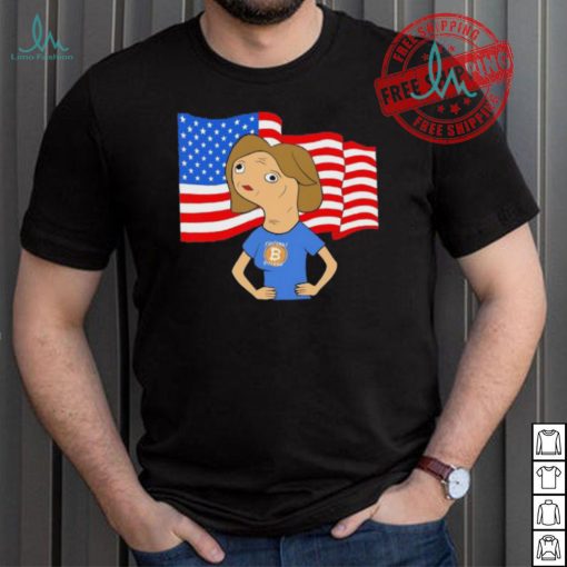Shitcoins bitcoins USA flag art shirt