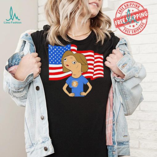 Shitcoins bitcoins USA flag art shirt