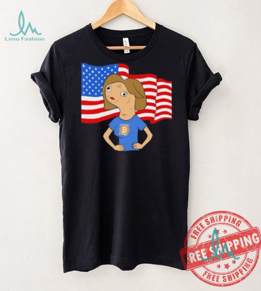 Shitcoins bitcoins USA flag art shirt