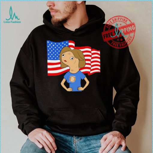 Shitcoins bitcoins USA flag art shirt