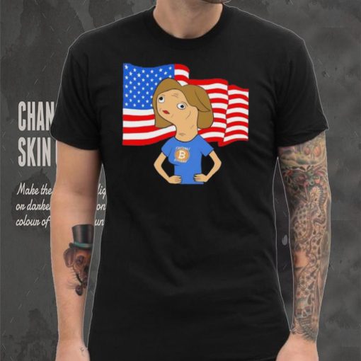 Shitcoins bitcoins USA flag art shirt