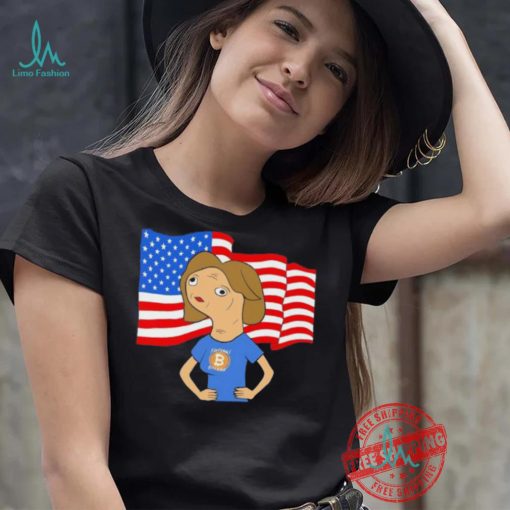 Shitcoins bitcoins USA flag art shirt