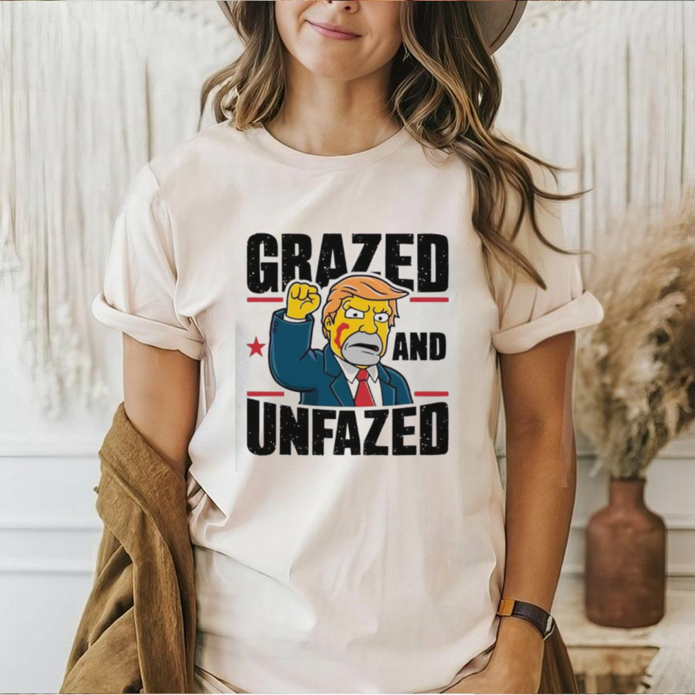 Simpson Trump fist grazed and unfazed shirt