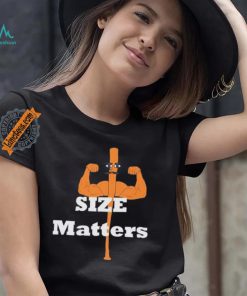 Size matters muscle baseball shirt