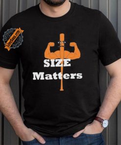 Size matters muscle baseball shirt