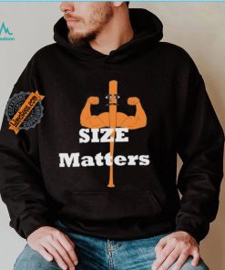 Size matters muscle baseball shirt