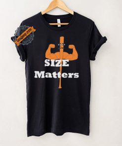 Size matters muscle baseball shirt