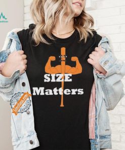 Size matters muscle baseball shirt