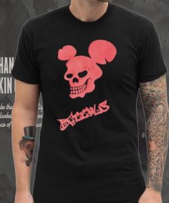 Skull Mickey Mouse Bacchus logo shirt
