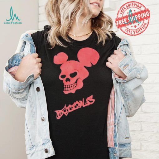 Skull Mickey Mouse Bacchus logo shirt