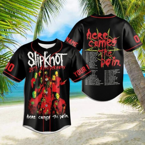 Slipknot 25th Anniversary Here Comes The Pain Baseball Jersey