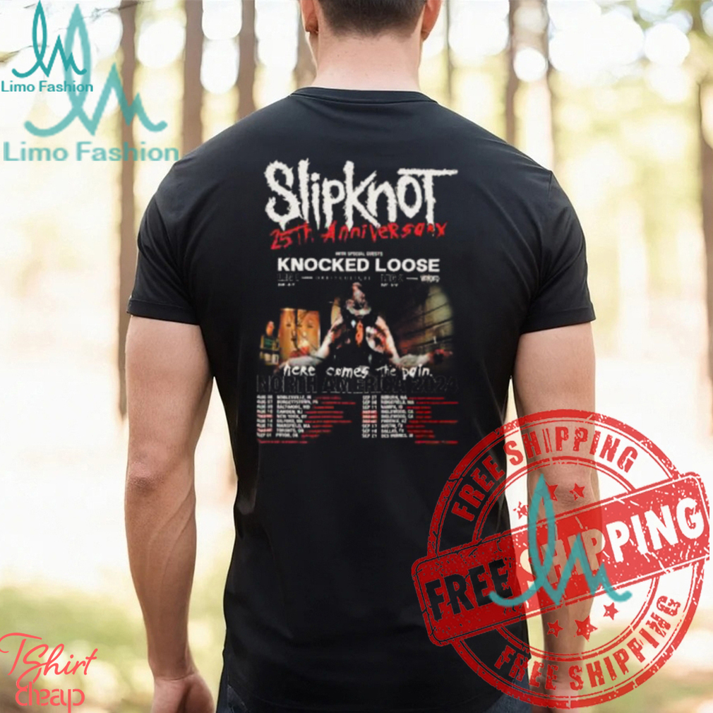 Slipknot 25th Anniversaty Tour North America 2024 Schedule Two Sides Unisex T Shirt