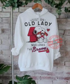Snoopy Just An Old Lady Who Loves The Atlanta Braves Shirt