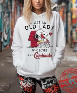 Snoopy Just An Old Lady Who Loves The St Louis Cardinals Shirt