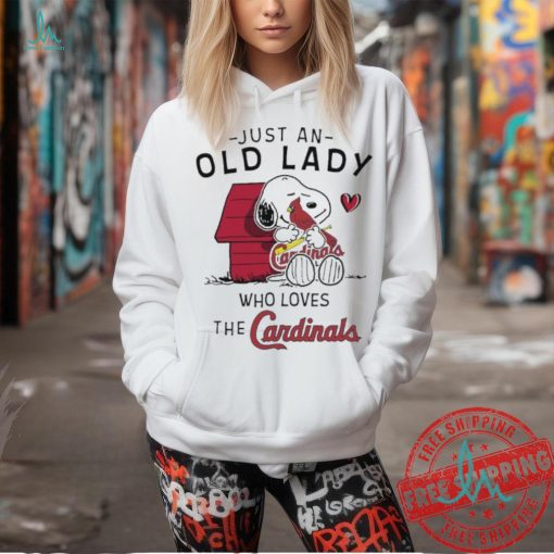 Snoopy Just An Old Lady Who Loves The St Louis Cardinals Shirt