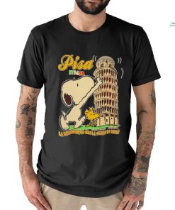 Snoopy and Woodstock pisa Italia la raddrizziamo noi la torre di pisa shirt